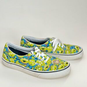 Disney Pixar Vans Men’s 9.5 Toy Story Martians Alien GLOW IN THE DARK Limited